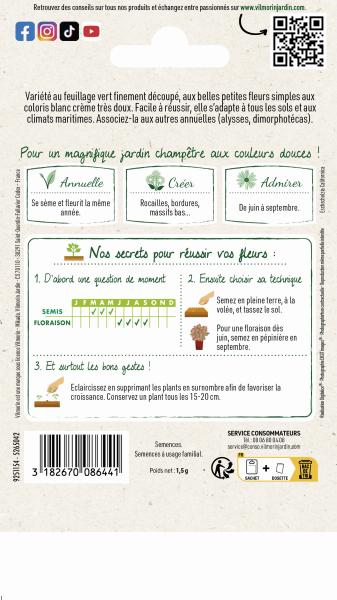 Fleurs - Eschscholtzia Blanc - MEDIA_PACKAGING_VERSO